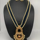 Green Stone AD Pendent and Green Crystal Beads Pearls Necklace