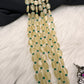Red Green Stone AD Victorian Polish Pendent and Yellow Beads Necklace