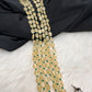 Red Green Stone AD Victorian Polish Pendent and Yellow Beads Necklace