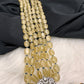 Mint Green Stone AD Victorian Polish Pendent and Yellow Beads Necklace