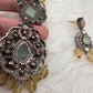 Mint Green Stone AD Victorian Polish Pendent and Yellow Beads Necklace