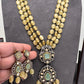 Mint Green Stone AD Victorian Polish Pendent and Yellow Beads Necklace