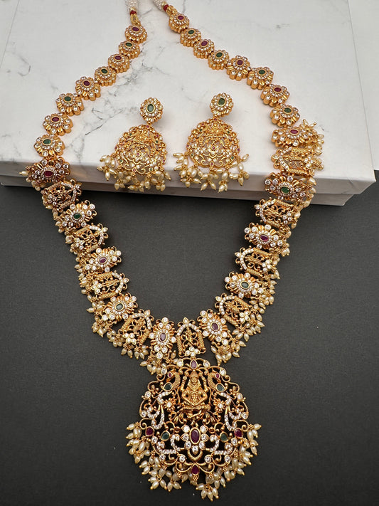 Dashavataram Multi Stone CZ Long Necklace
