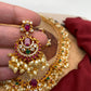 Multi Stone Rice Pearls Guttapusalu Long Necklace
