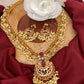 Multi Stone Rice Pearls Guttapusalu Long Necklace