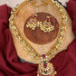 Multi Stone Rice Pearls Guttapusalu Long Necklace