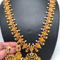 Ram Paarivar Pendent Goddess Lakshmi Red Stone Long Necklace
