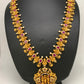 Ram Paarivar Pendent Goddess Lakshmi Red Stone Long Necklace