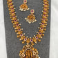 Ram Paarivar Pendent Goddess Lakshmi Red Stone Long Necklace