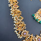 Dashavataram Red Green Stone Green beads Long Necklace