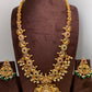 Red Green Stone Peacock Green beads Long Ethnic Necklace