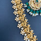 Green Stone Peacock Design Green beads Long Ethnic Necklace