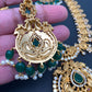 Green Stone Peacock Design Green beads Long Ethnic Necklace