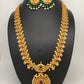 Red Green Stone Peacock Design Green beads Long Ethnic Necklace