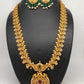Red Green Stone Peacock Design Green beads Long Ethnic Necklace