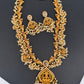 Goddess Lakshmi Elephant Rice Pearls Guttapusalu Long Necklace