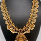 Goddess Lakshmi Elephant Rice Pearls Guttapusalu Long Necklace