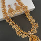 Goddess Lakshmi Elephant Rice Pearls Guttapusalu Long Necklace