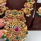 Red Green Stone Green beads Long Ethnic Necklace