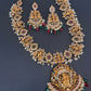 Dashavataram Red Green Stone Red Green beads Long Necklace