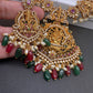 Dashavataram Red Green Stone Red Green beads Long Necklace