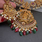Dashavataram Red Green Stone Red Green beads Long Necklace