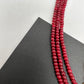 AD Red Stone Pendent Red Monalisa Beads Long Mala