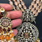 AD Peach Stone Kundan Pendent Peach Monalisa Beads Long Mala
