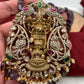 Goddess Lakshmi Balaji Pendent Purple Beads Long Mala