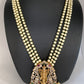 Goddess Lakshmi Balaji Pendent Pearl Beads Long Mala