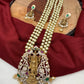 Goddess Lakshmi Balaji Pendent Pearl Beads Long Mala