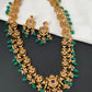 Red Stone Green beads Ethnic Necklace