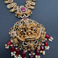 Goddess Lakshmi Mango Peacock Red beads Mala