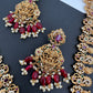 Goddess Lakshmi Mango Peacock Red beads Mala