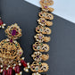 Goddess Lakshmi Mango Peacock Red beads Mala