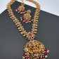 Goddess Lakshmi Mango Peacock Red beads Mala