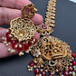 Goddess Lakshmi Mango Peacock Red beads Mala