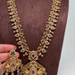 Mango Peacock Design CZ Matte Finish Ethnic Necklace