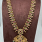 Mango Peacock Design CZ Matte Finish Ethnic Necklace