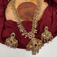 Mango Peacock Design CZ Matte Finish Ethnic Necklace