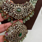 Polki Victorian Finish Real Emerald Beads Rani haar