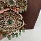 Polki Victorian Finish Real Emerald Beads Rani haar