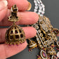 Goddess Lakshmi Balaji Antique Victorian Finish White Beads Rani haar