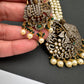 Lord Srinathji Krishna Antique Victorian Finish Rani Haar - Green