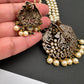Lord Srinathji Krishna Antique Victorian Finish Rani Haar - Green