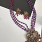 Lord Srinathji Krishna Antique Victorian Finish Purple Beads Rani haar