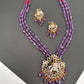 Lord Srinathji Krishna Antique Victorian Finish Purple Beads Rani haar
