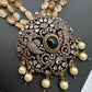 Polki Antique Victorian Finish Beads Rani haar - Green