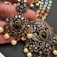 Polki Antique Victorian Finish Beads Rani haar - Green