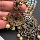 Polki Antique Victorian Finish Beads Rani haar - Green